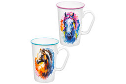 Набор 2 кружек 420 мл 12,5*8,8*13 см Лошади, фарфор - Elan gallery фото 10