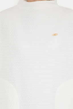 Женское трикотажное платье цвета экрю с круглым вырезом Неожиданная скидка в корзине - U.s. polo assn фото 6