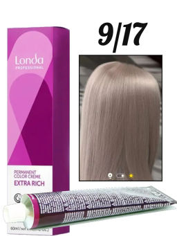 Стойкая краска 9/17 очень светлый блонд пепельно-коричневый LondaColor