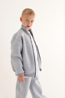 Бомбер утепленный, меланж - Inzibe фото 6