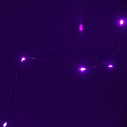 Цена за 2шт. Гирлянда для дома на батарейках 1,5 м 15 ламп LED, 1 реж.,IP-20, Фиолетовый