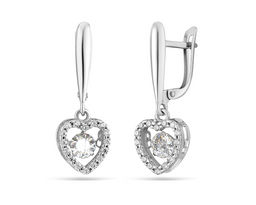 Серьги из серебра куб.циркон., А-2129121/9