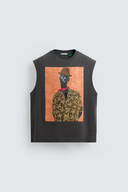 PRINTED & EMBROIDERED TANK TOP  OTIS KWAME KYE QUAICOE - Zara фото 6