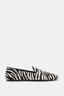 ANIMAL PRINT LEATHER LOAFERS - Zara фото 3