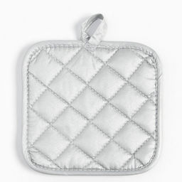 Кухонный набор Доляна. Снежинки: серебро, прихватка 17?17 см, варежка 26?16 см, фартук 70?80 см, 100% п/э