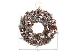 Новогоднее украшение венок 35*35*8 см Снежный лес круг - Elan gallery фото 2