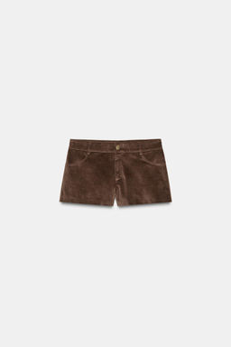 SUEDE EFFECT MINI SHORTS - Zara фото 5