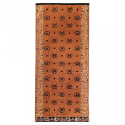 "Missoni-3027" Полотенце махровое 70х140см, плотность 375гр/м2, 100% хлопок, велюр, оранжевый, Bolangde (Китай)