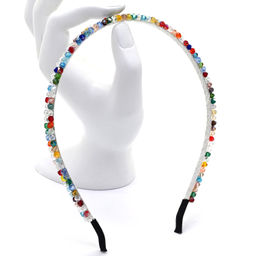 Ободок для волос с цирконом, цвет микс