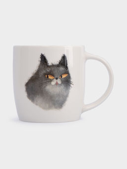 Кружка, 380 мл, фарфор N, белая, Серый кот и Пес, Pets - Anna lafarg фото 3