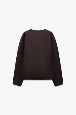 KNIT WRAP CARDIGAN - Zara фото 6