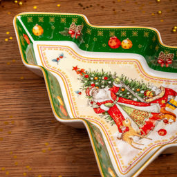 БЛЮДО-ЕЛКА LEFARD ДЕД МОРОЗ 25*21*4 СМ ЗЕЛЕНОЕ  фото 7