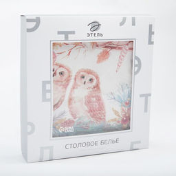 Скатерть новогодняя «Этель» Pink magic, d=220 см +/-3 см с ГМВО, 100% хлопок, саржа 190 г/м²