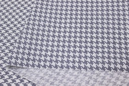 Бязь Серая гусиная лапка на белом, ш.1.5м, хлопок-100%, 110гр/м.кв - Купава фото 4