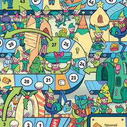 Новогодняя настольная игра-бродилка Новый год: Фабрика Деда Мороза, 36 карт, 5+ - Лас играс фото 4