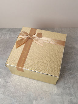 Коробка подарочная квадратная 3 штуки 19х19 см / 3403-A22-Z /уп 36/золото - ГалеонТрейд фото 3