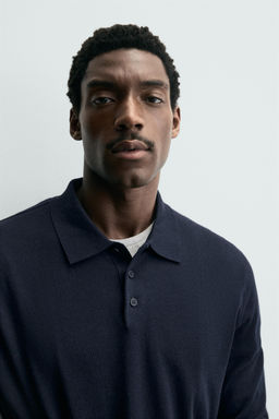 WOOL BLEND KNIT POLO SHIRT - Zara фото 13