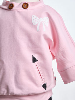 Джемпер с укороченным рукавом UD 0612 розовый - Mini maxi фото 3