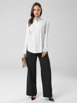 Блузка с декоративными цветами - Stilla фото 3