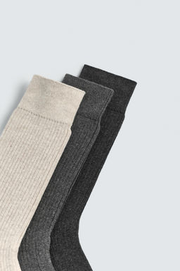 3-PACK OF BASIC RIBBED SOCKS - Zara фото 3