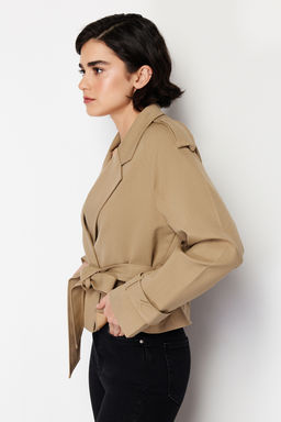 Vizon Premium Dokuma Crop Blazer Ceket TWOSS24BC00010