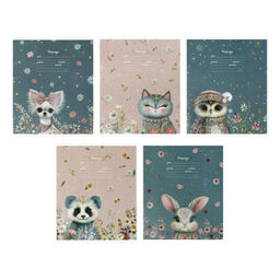 Тетрадь школьная ученическая, 12 л, клетка, арт. 70899/ 10 СКАЗОЧНЫЕ ЖИВОТНЫЕ /А5+, мягкий переплёт