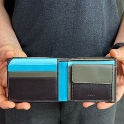 Итальянский мужской кошелек DuDu серии Tullio | коричневый - Dudubags фото 6