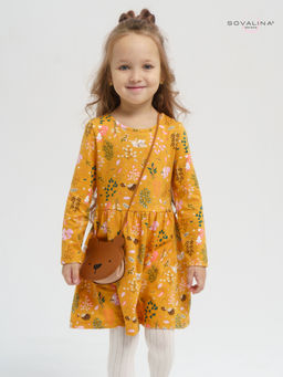 Платье Эля ежики на горчице - Sovalina фото 7