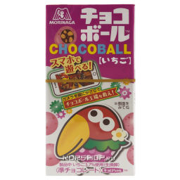 Шоколадные шарики со вкусом клубники Chocoball Morinaga, Япония, 25 г