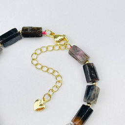 Браслет из Турмалина микс 16,5 см + - Радуга самоцветов фото 4