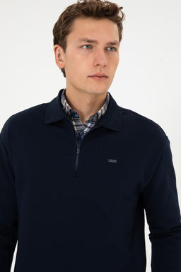 Erkek Lacivert Sweatshirt