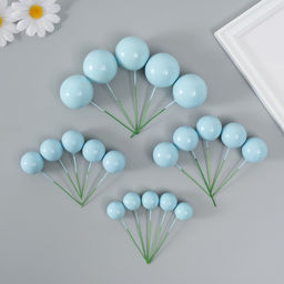 Декор для творчества «Шарики голубые», d=2; 3; 3.5 и 4 см, набор 20 шт.