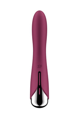 Вибратор для точки G с ротацией Satisfyer Spinning Vibe 1, силикон, бордовый, 17,8 см