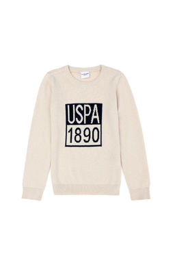 U. S. Polo Assn Кремовый свитер с круглым вырезом для мальчика - U.s. polo assn фото 6