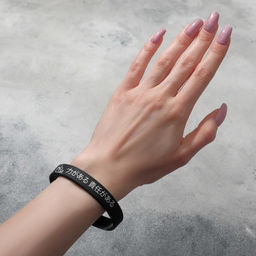 Силиконовый браслет Волна японский, цвет чёрно-белый - Simaland фото 2