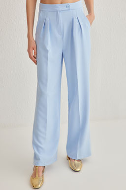 TRENDYOLMILLA Ekru Wide Leg/Genis Paca Yuksek Bel Dokuma Kumas Pantolon TWOAW22PL0066 фото 38