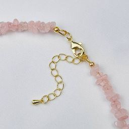 Колье из Розового кварца и Граната 45 см +