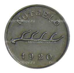 Монета 1 пфенниг 1920 года Германия Нотгельд Бад-Мергентхайм
