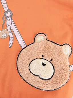 Kap??onlu Nak??l? Uzun Kollu K?z ?ocuk Elbise - Waikiki фото 3