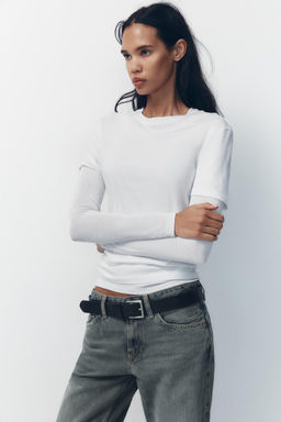 TRF WIDE-LEG MID-WAIST JEANS - Zara фото 11