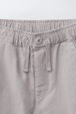 BERMUDA CON LINO Y ALGOD?N / Piedra - Zara фото 3