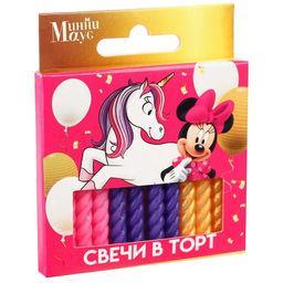 Набор свечей для торта С Днем Рождения, 12 штук, Минни и Единорог - Disney фото 3