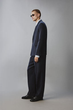 PANTAL?N PLIEGUES TRAJE LINO - ALGOD?N / ?ndigo
