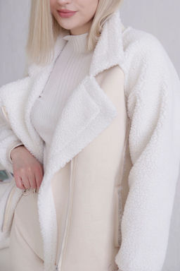 12237 Куртка-дублёнка кремовая - Martichelli фото 3