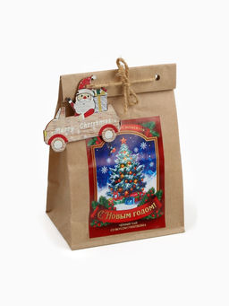 Чай подарочный в крафтовом пакете с игрушкой С Новым годом, 50 г - Фабрика счастья фото 2