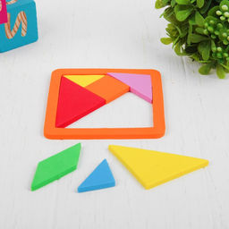 Цена за 3 шт. Головоломка «Танграм» 9×9 см, МИКС