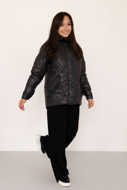 Куртка женская демисезонная 24680 (черный/серый опал) - Kankan фото 12