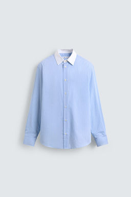 STRIPED SHIRT WITH CUFFLINK CUFFS - Zara фото 7