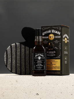 Подарочный набор мужской: гель виски 250 мл и мочалка рукавица, Чистое счастье