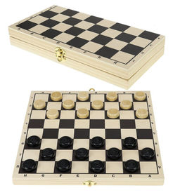 Шашки деревянные, размер поля 24*24*2см, доска и шашки из дерева (ИН-7542)